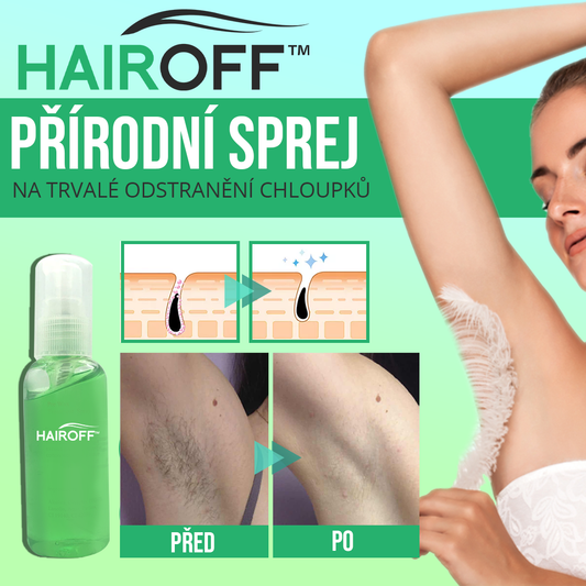 HairOff™ Přírodní Sprej na Trvalé Odstranění Chloupků